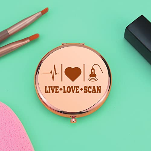 Sonographer Compact Makeup Mirror - Perfect Gift for Ultrasound Tech
