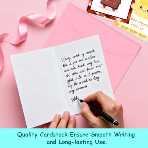 Auch Funny Cute Thank You Cards Bulk 24 Pack with Envelopes & Stickers