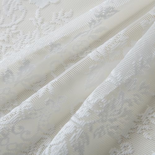 Blooming Vine Sheer Valance Curtain - 52 x 13 Inch Rod Pocket Drape