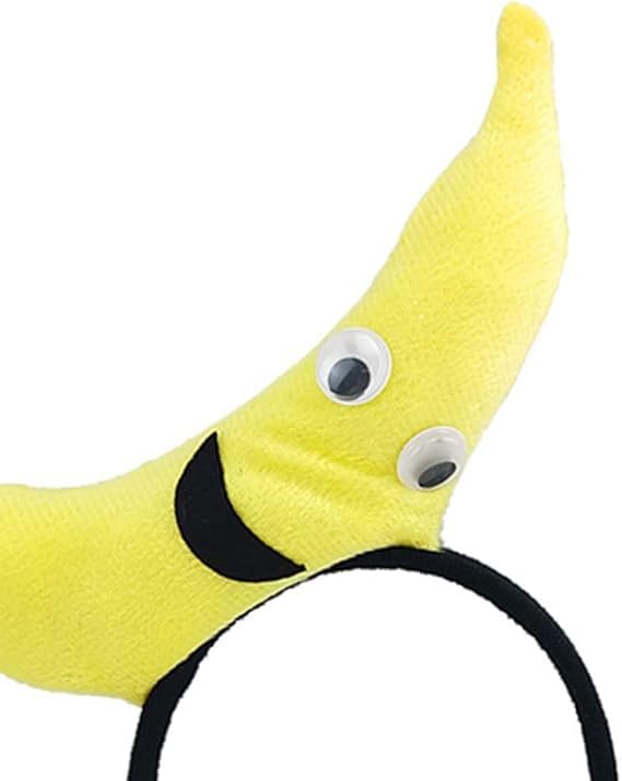 Mozff Plush Banana Headband Cute Fruit Hair Accessory for Women