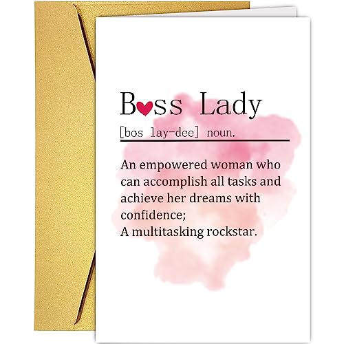 Funny Boss's Day Card for Women - Boss Lady Definition