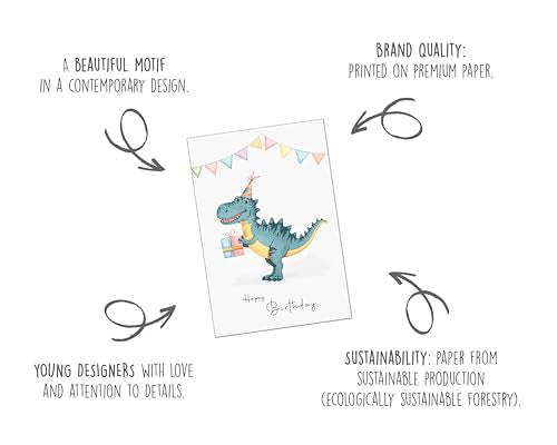 Premium Birthday Card with Envelope - Celebrate in Style, 4.6x6.7 Inches