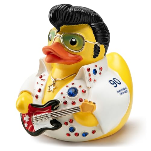 Elvis Duck Figurine with Rhinestones - Decorative Collectible