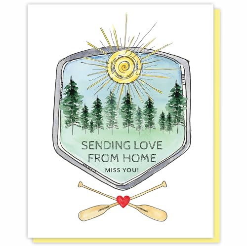 Summer Camp Greeting Card for Kids - Blank Card & Envelope