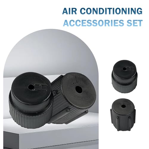 10PCS Car AC System Inflation Port Covers - Durable ABS Seals