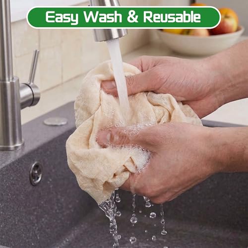 10 Pcs Unbleached 20x20 Inch Cheese Cloth for Straining, Reusable Kitchen Tool (Variation of THIS listing)