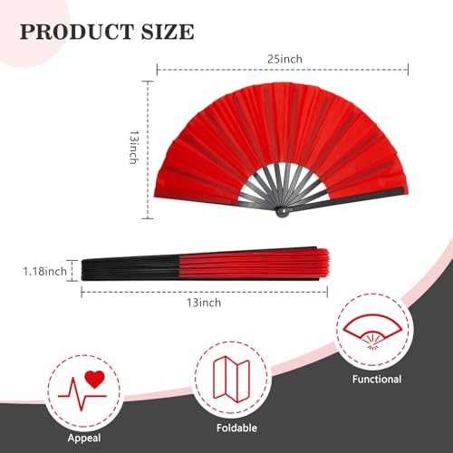 YZWZY Clack Fan for Line Dancing & Performances - Foldable Hand Fan