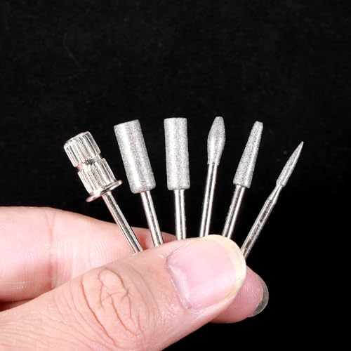 Psyqtsuary 6Pcs Nail Drill Bits Set with Sanding Bands 3/32"