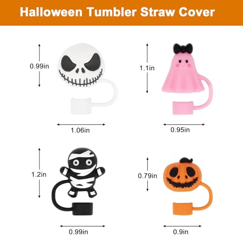 Christmas Halloween Straw Cover Cap Set for Stanley 30 & 40oz - Jack Variation