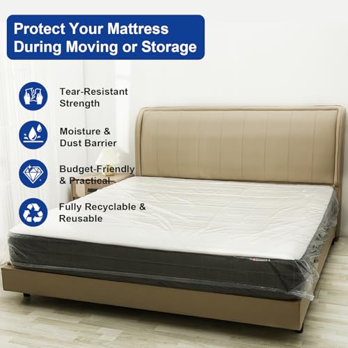 TopSoon Twin Mattress Bag for Moving & Storage - 2 Pack, 1.5 Mil Waterproof Protector