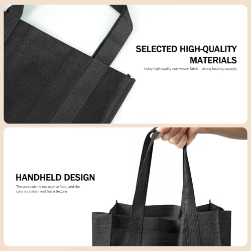 MOLOSLEEVE Large Foldable Reusable Shopping Bag - 15"W x 12.5"H x 10"D