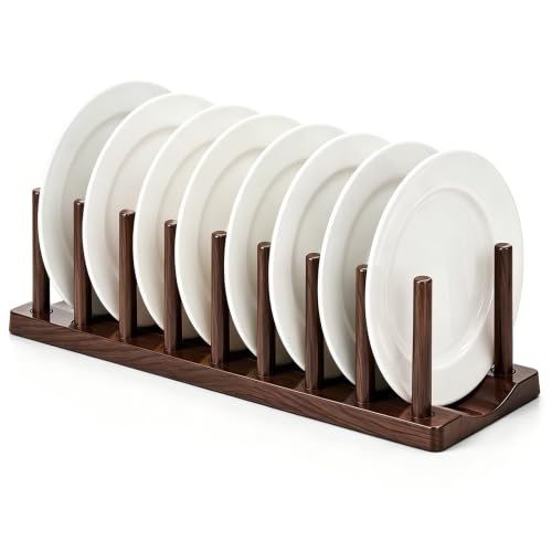 Berglander 14" Adjustable Dish Rack & Vertical Lid Organizer for Kitchen