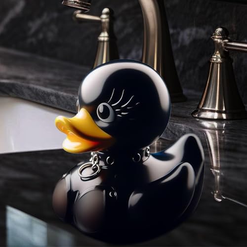 Gothic Resin Duck Decor - Unique Punk Style Decorative Duck