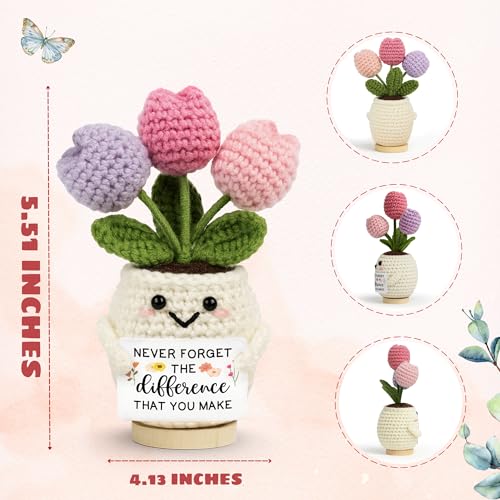 Thank You Gifts for Women - Handmade Positive Tulip Doll Crochet