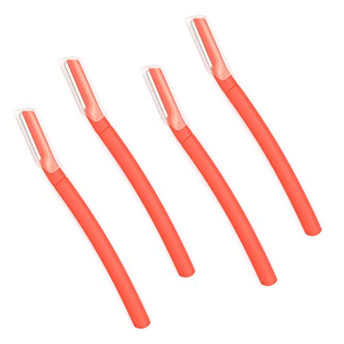 Chaosss Eyebrow Razor & Dermaplaning Tool - 4 Pack Orange