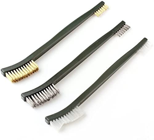 Mini Wire Brush Set - 3 Pack for Cleaning Paint, Rust & Dirt