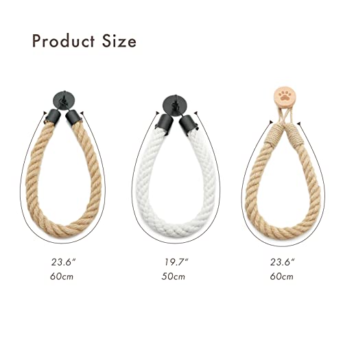 WONQEXZ Nautical Rope Toilet Paper Holder - Self-Adhesive Brown Hemp Rope