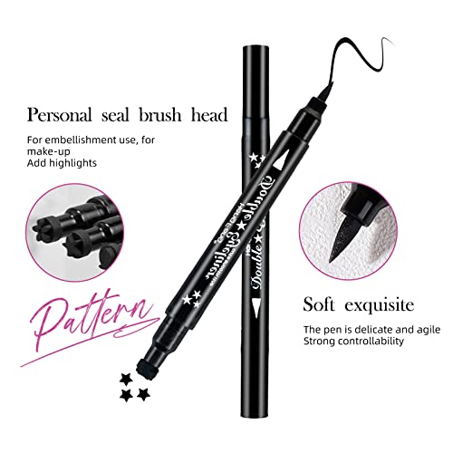 LAMUSELAND Double-Ended Eyeliner Stamp Waterproof Liquid Pen C Plum Blossom