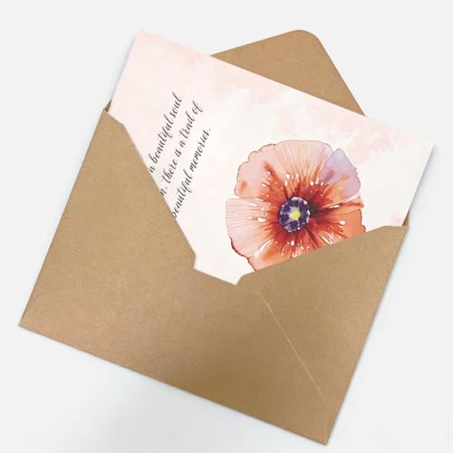 ATTLVV Sympathy Card for Loss of Loved One with Kraft Envelope