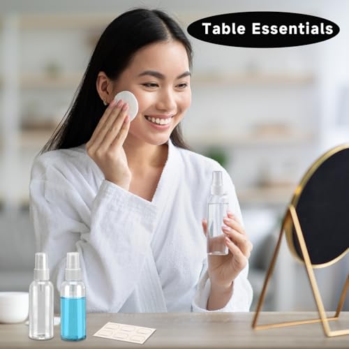 ZIZEMOJA 3 Pack Small Travel Spray Bottles 80ml Clear Plastic