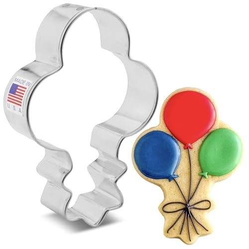 Ann Clark Bunch of Balloons Cookie Cutter - 3.75 Inch, USA Made