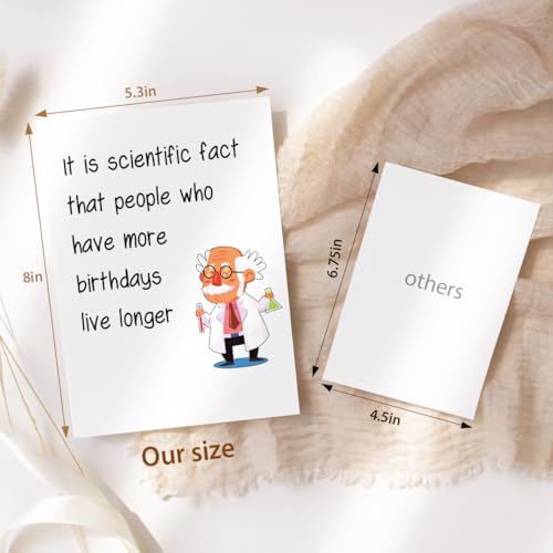 Funny Birthday Card for Men - Stylish 8x5.3 Inch Design
