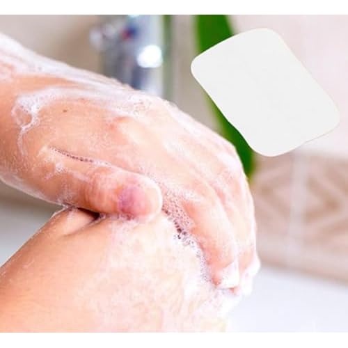 500 Pieces White Portable Disposable Paper Soap Sheets for Travel and Outdoor Use