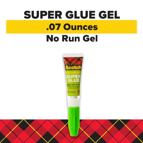Scotch Super Glue Gel 2-Pack, 0.7 oz - Fast-Drying Adhesive