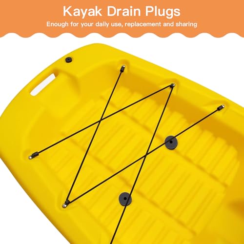 10 Pcs 1/2" Kayak Drain Plug, Scupper Plugs for Most Fishing Boats Kayak, Compatible with Sundolphin Pelican Kayaks Aruba 8 SS, Aruba 10, Excursion 10, Black