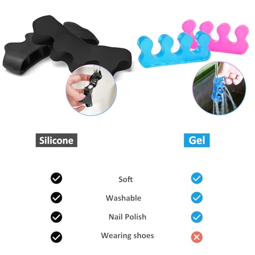 SUNFATT Gel Toe Separators and Bunion Corrector Spacers for Pain Relief