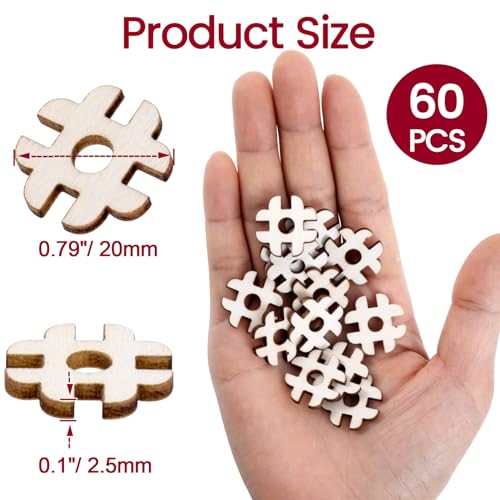 BEIQIYA 60pcs Wooden Hat Pom Pom Buttons, Removable Fasteners