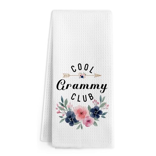 Grammy Floral Kitchen Hand Towel - 16x24 Microfiber Grandma Gift