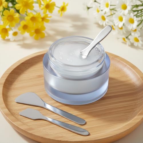 Qianyu Mini Metal Makeup Spatula Set - 3 Reusable Skincare Tools