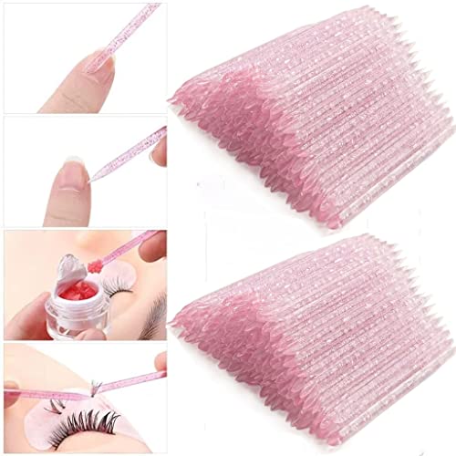 YSAFAI 100 PCS Crystal Cuticle Pusher Disposable Nail Sticks for Manicure