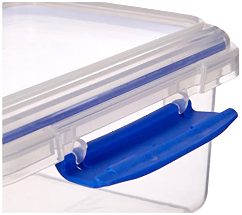 Sistema KLIP IT Rectangular Food Storage Container, 33.8 oz - Clear/Blue