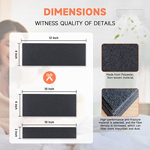 Activated Charcoal Air Vent Filters 4x12 Inch - 6 Pack