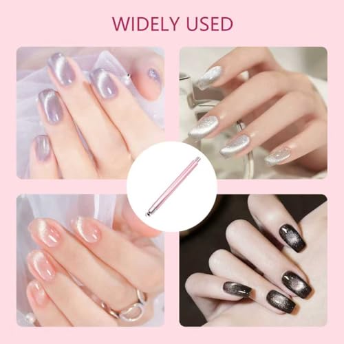 NIQZOPA 3-in-1 Cat Eye Magnet Nail Art Tool - Double-Head Strong Magnetic Pen for Gel Polish