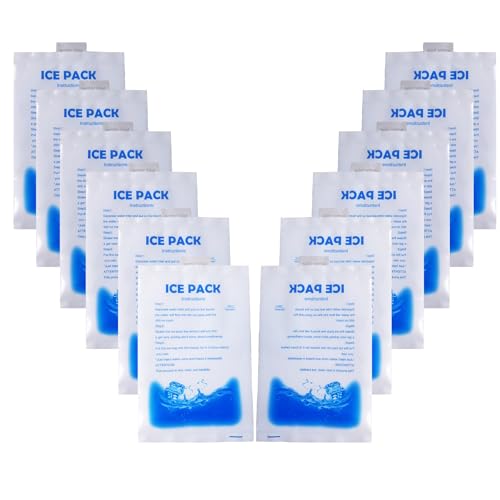 12Pcs Gel Ice Packs for Cooling Vest - Cold Packs for Ice Cooling Safety Vest, Reusable Ice Packs for Injuries Food Preservation