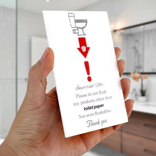 2 Pack Bathroom Signs - Do Not Flush Anything Except Toilet Paper