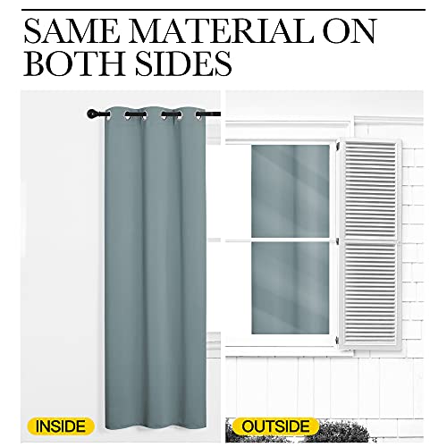 NICETOWN Blackout Curtains - 42x54 Inch Thermal Insulated Drapes, 2 Panels in Stormy Sea