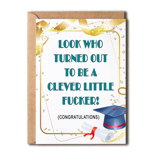 Funny Graduation Card - Clever Little Fucker - 5x7 Premium Card