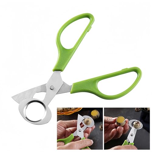 LIUSM Green Quail Egg Cutter Shears - 2 Pack Kitchen Tool