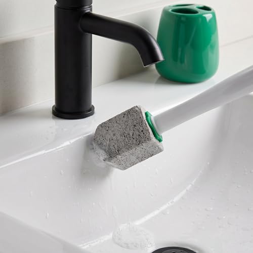 Toilet Pumice Stone Brush Set with Handle & 5 Replaceable Heads