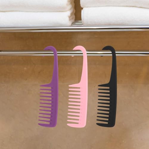 3 Pack Wide Tooth Hair Comb Set for Curly and Wet Hair Detangling