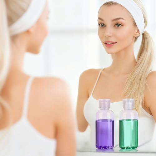 Yamlnke 2-Pack Clear Travel Toiletry Bottles 3.4oz TSA Approved