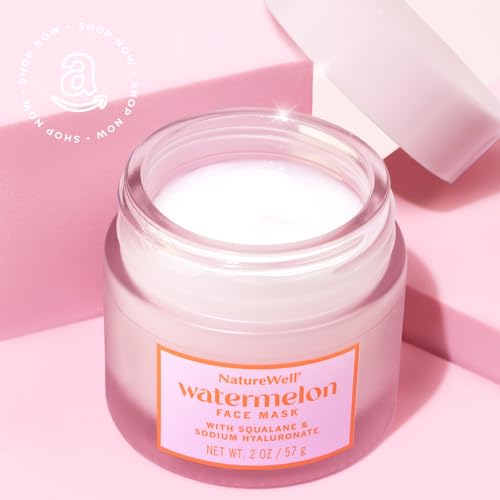NATURE WELL Watermelon Face Mask with Squalane, 2 Oz Pack of 2