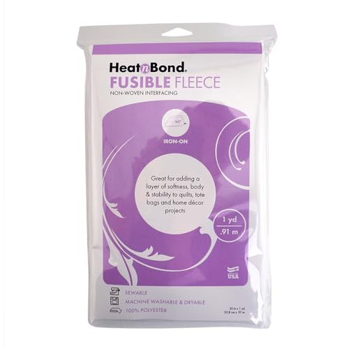 HeatnBond Fusible Fleece Interfacing 20x1 Yards White for Sewing & Crafting