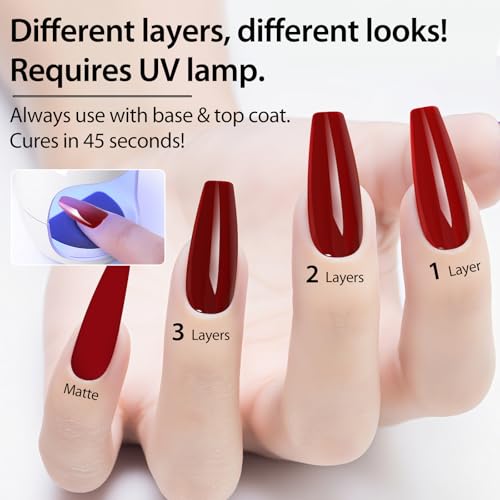 YcBiu 16ml Streak-Free Gel Polish UV LED Buildable Manicure