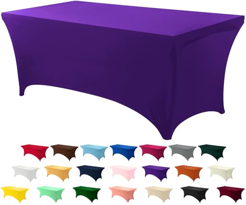 Utopia Kitchen Purple Spandex Table Cloth - 6FT, 1 Pack