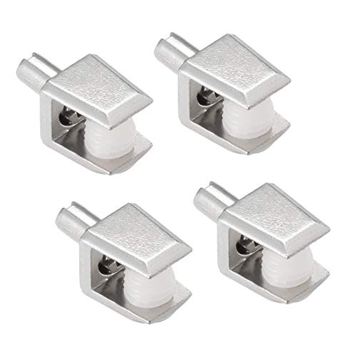 uxcell Glass Shelf Brackets - Zinc Alloy Adjustable Clamps for 5-8mm Glass